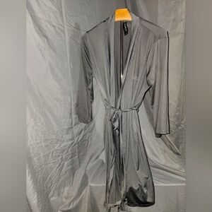 BEBE GRAY RHINESTONE ROBE